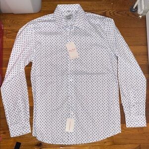 Lucky Brand White Shirt with Blue Dots